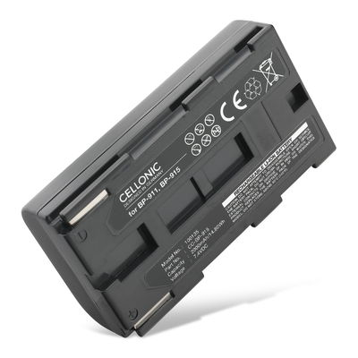 Batteri til Canon XF100 XL1 XH-A1 XM2 XL2 XM1 XL1S XF105 XL-H1 XH-G1 E-30 V60Hi MV1 V420, Phase One P25, P45, P65 BP-915 BP-945 BP-930 BP-911 BP-941 BP-927 BP-924 BP-914 (2000mAh, 7.4V) fra CELLONIC