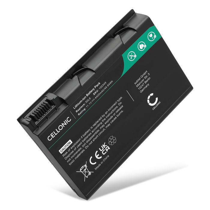 Batteri til Acer Aspire 5100, 5630, 5610, 9810, 3100, 3690, 9800, 5680, 9920G, BATBL50L6 Bærbar computer - 4400mAh 11.1V 