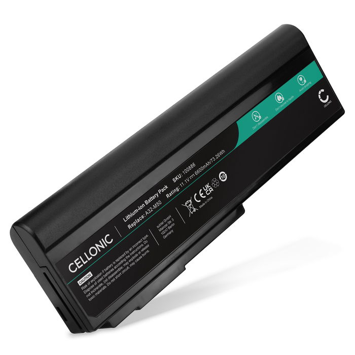 Batteri til ASUS X55, G50V, X64J, M513, G50, X64V, M50V, G51, Lamborghini VX5, X64, A32-M50 Bærbar computer - 6600mAh 11.1V 