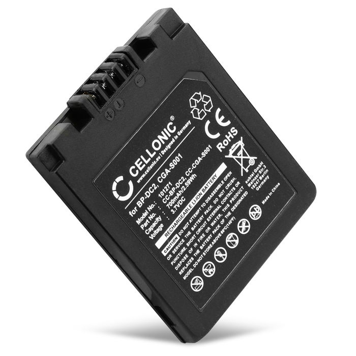 Kamera Batteri til Panasonic Lumix DMC-FX1 / DMC-F1 / DMC-FX5, D-LUX - CGA-S001 CGR-S001 DMW-BCA7 BP-DC2 500mAh Udskiftsningsbatteri til kamera
