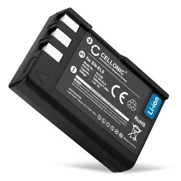 Nyt batteri EN-EL9 - Udskift batteri til Nikon D3000 D5000 D60 D40 D40 D40x Kamera EN EL9 ENEL9 ENEL9 EN-EL9a EN-EL9e - Kamera Batteri 1000mAh, Batteri