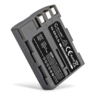 Kamera Batteri til Nikon D50 D70s D80 D90 D200 D300 D300S - EN-EL3 EN-EL3e 1600mAh Udskiftsningsbatteri til kamera