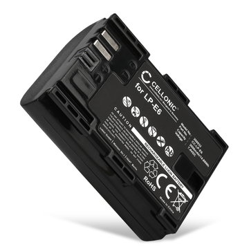 Batteri LP-E6 LP-E6N - Udskiftningsbatteri til Canon EOS 5D Mark II III IV EOS 5DS R EOS 60D 60Da EOS 6D Mark II EOS 70D EOS 7D Mark II EOS 80D Kamera - Kamerabatteri 2000mAh nyt batteri, Batteripakke