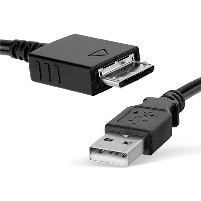 USB Kabel til Sony Walkman NW-A55L NWZ-ZX2, NWZ-A15, -A10, NWZ-A816, -A818, NWZ-E858, NWZ-ZX1, -ZX100 - Opladningskabel 1m 1A PVC Datakabel Sort