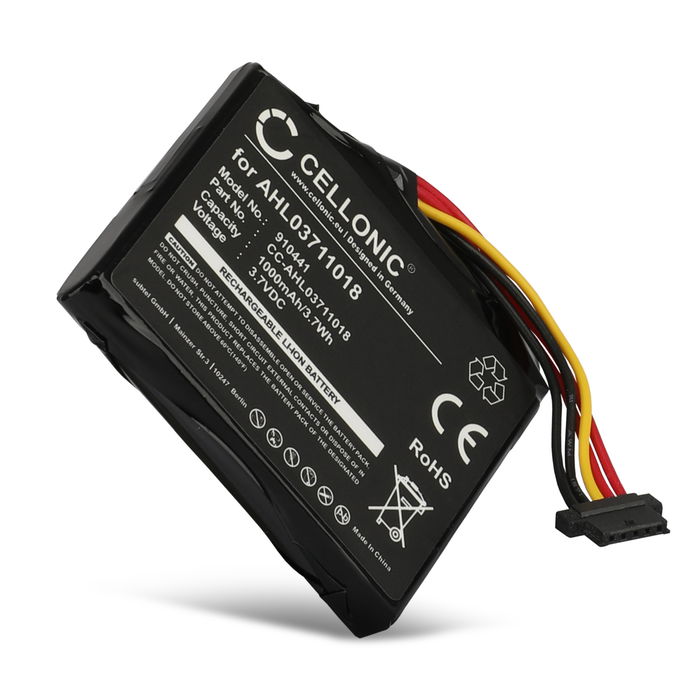CELLONIC GPS Batteri til TomTom GO 1000 1005 GO 2405M 2405T GO Live 1000 Live 1005 Live 2050 Live 14644 AHL03711018 VF1C 4CQ02 1000mAh SatNav nyt Navigationsbatteri