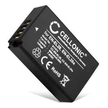 Kamera Batteri til Nikon 1 AW1 Nikon 1 J1 1 J2 1 J3 Nikon 1 S1 Nikon 1 V3 Nikon CoolPix P1000 Coolpix A Nikon DL24-500 - EN-EL20 EN-EL20a 800mAh Udskiftsningsbatteri til kamera