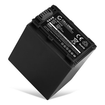 Kamera Batteri til Sony FDR-AX100 -AX100e, FDR-AX33, FDR-AX53, Sony HDR-CX625, HDR-CX450, -CX115 HDR-CX200 -CX220, -CX305, HDR-PJ810, HDR-PJ530e, Sony NEX-VG900, -VG20, Sony DCR-SX34 - NP-FV90 2200mAh NP-FV90 Udskiftsningsbatteri til kamera