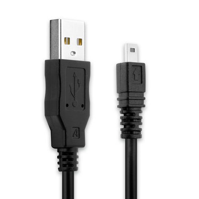 Kamera USB-kabel til Fuji FinePix X100 X100s X20 SL300 X-Pro1 REAL 3D F31fd S4000 XF1 SL280 S2950 T595 1.5m Hurtig opladning af datakabel til kamera Opladerledning PVC - Sort