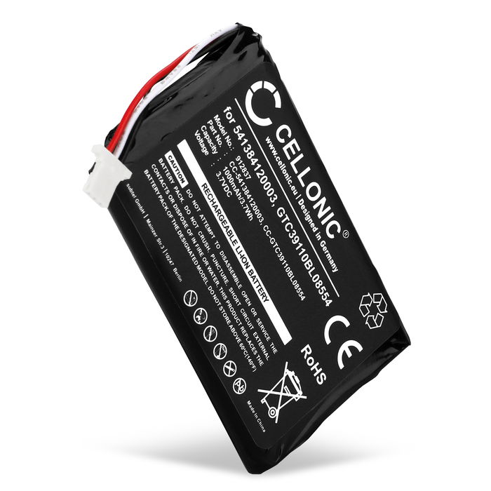 CELLONIC GPS Batteri til Navigon 42 72 92 (Easy + Plus + Premium + Essential) 541384120003 GTC39110BL08554 S541384120003 1000mAh SatNav nyt Navigationsbatteri