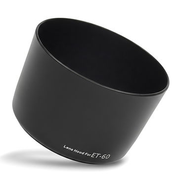 ET-60 Kamera Modlysblænde til Canon EOS 40D, EF 90-300mm 4.5-5.6 USM, EF 75-300mm 4-5.6 II USM, 4-5.6 III USM, EF-S 55-250mm 4-5.6 IS II – Plast bajonet cylindrisk / rund Modlysblænde fra CELLONIC