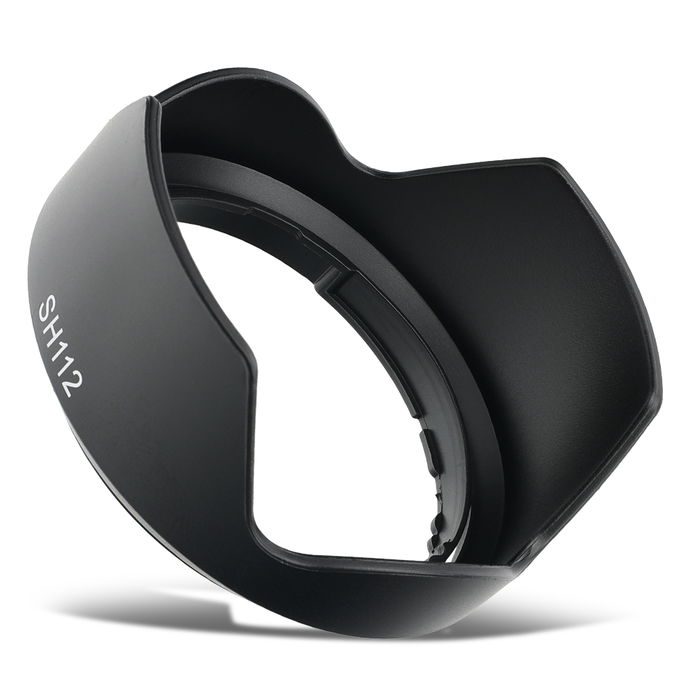 ALC-SH112 Kamera Modlysblænde til Sony SEL-16F28 16mm 1:2.8, SEL-1855 E 18-55 mm 1:3.5-5.6 OSS / SAM – Plast bajonet blomst / kronblad Modlysblænde fra CELLONIC