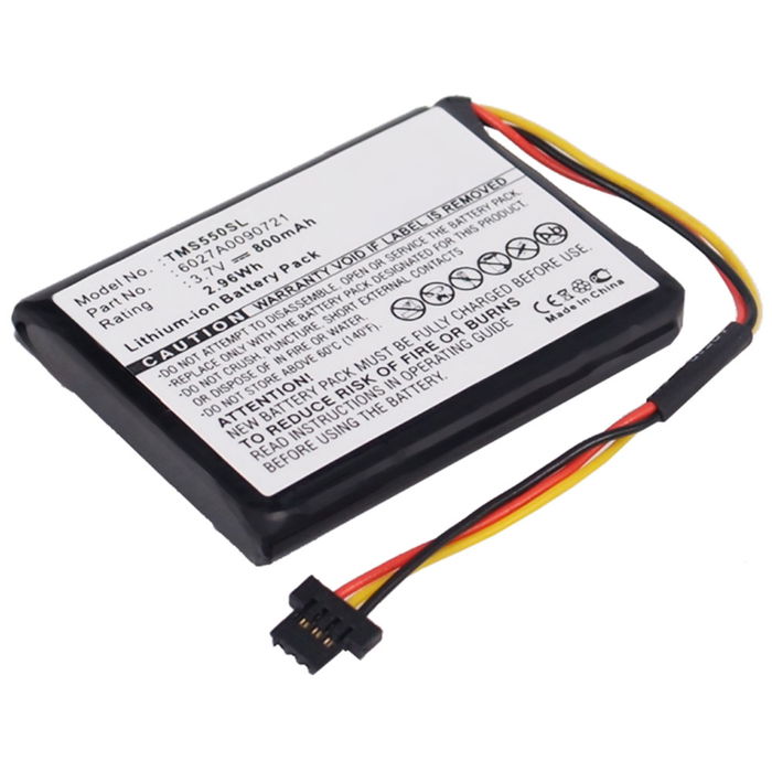 GPS Battery for TomTom Start 55 / 50 / 45 / 1EF0.017.03 / 1ET0.052.09 / 4EF00 / 4EF0.017.00 - 800mAh 6027A0090721 Battery Replacement SatNav Sat Nav