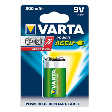 Genopladeligt batteri 9V / E Block Varta Power Accu Varta 56722 1x