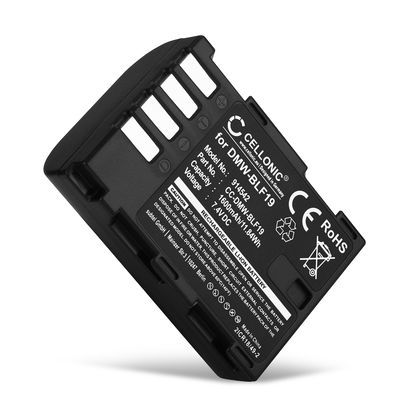 1x Batteri til Panasonic DCGH5, GH5, GH4, GH3, GH4R, GH4A, GH4H, BLF19, DMWBLF19 DMW-BLF19 DMW-BLF19E DMW-BLF19PP (1600mAh, 7.4V) fra CELLONIC