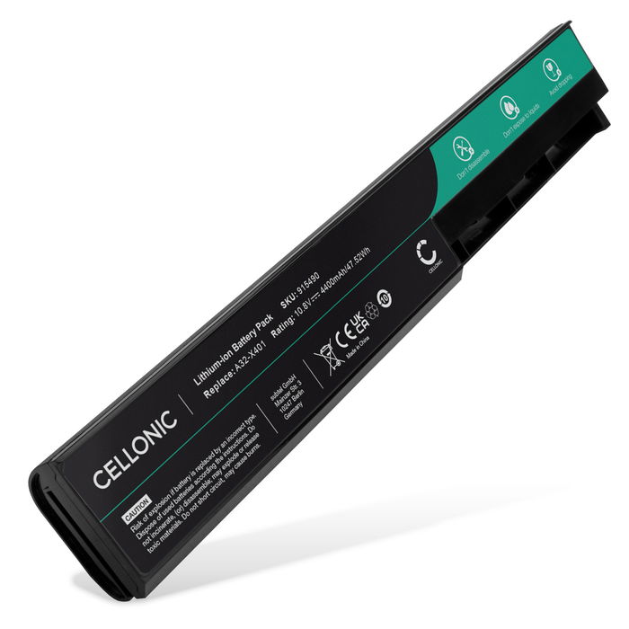 Batteri til ASUS X501A, X501U, F501U, X301A, X401A, F501A, X401U, F301A, F401U, R402A Bærbar computer - 4400mAh 10.8V 