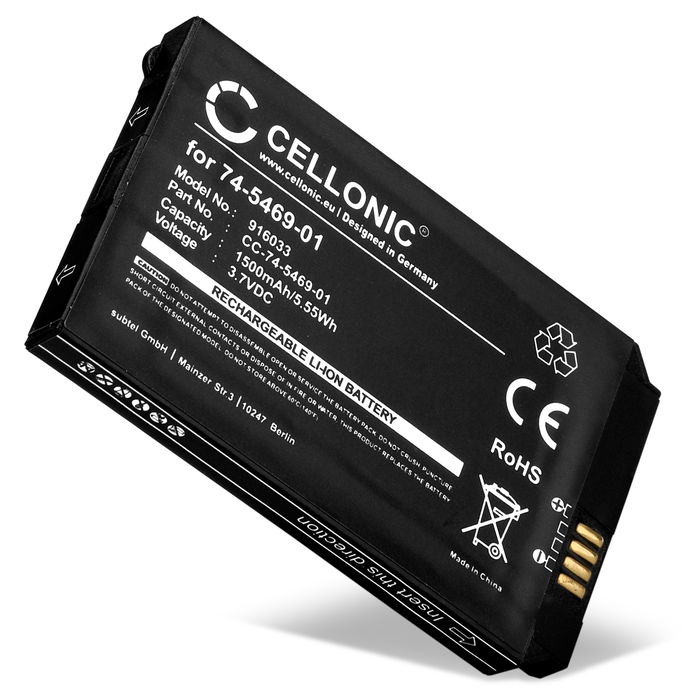 1x Battery til Cisco 7925G, 7926G, 7026G, 74-5468-01, CP-7925G-A-K9, CP-7925G-EX-K9, CP-BATT-7925G-STD 1500mAh 3.7V fra CELLONIC