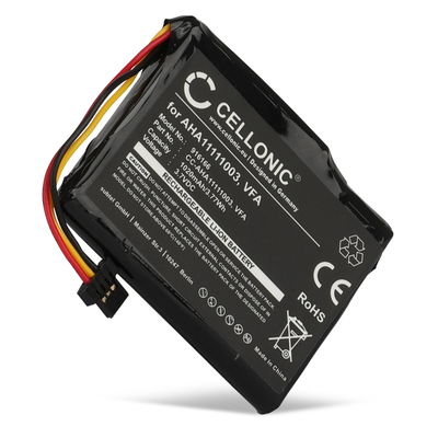 Battery til TomTom Via 1605, Start 60, Start 60 M, Start 60 EU, 4EN62, VF6D, AHA11111003 1020mAh 3.7V fra CELLONIC