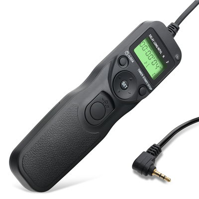 Kabeludløser med timer for Canon EOS R6 2000D 80D 800D 200D 700D 70D 600D 60D 1100D RS-60E3 CS-205 TC-60E3 Intervalometer med kabeludløser kamerafjernbetjening fra subtel