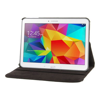 Smart Case til Samsung Galaxy Tab 4 10.1 (SM-T530 / SM-T531 / SM-T533 / SM-T535) - Kunstlæder, sort taske lomme sag