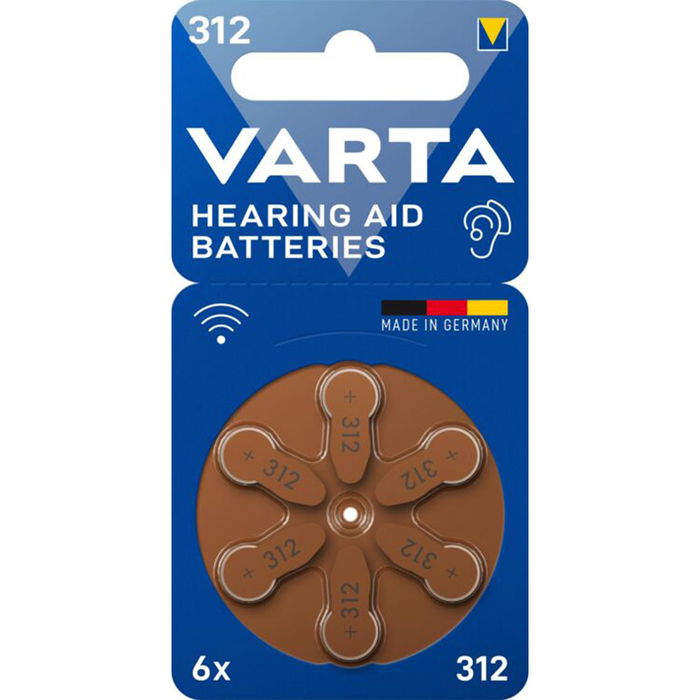Varta HA312 (PR41 / 312) Høreapparatbatterier – x6