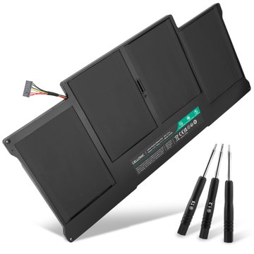 1x Batteri til Apple MacBook Air 13 - A1466, A1369, MC503, MC504, Apple A1369 Bærbar computer - 4800mAh 7.6V + Værktøj Set