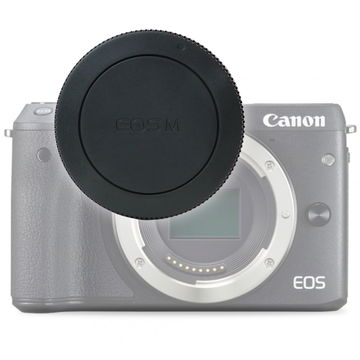 CELLONIC Camera Body Cap / Rear Lens Cap for Canon EF-M Mount (EOS M, EOS M3, EOS M5, EOS M6, EOS M10 - RF-4), Beskyttende DSLR dæksel / Linser bagcover låg