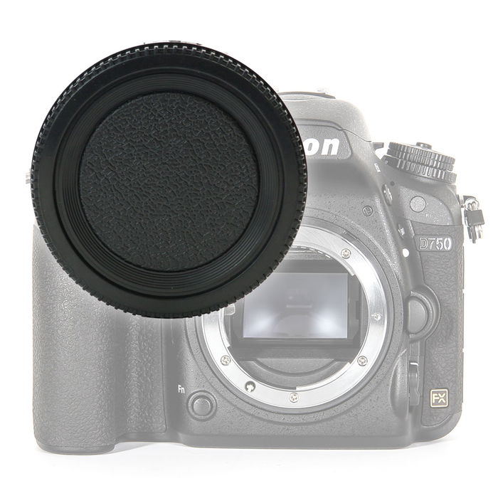 CELLONIC Camera Body Cap / Rear Lens Cap for Nikon D750 D3200 D3500 D5300 D5100 D810 D850 D7100 (BF-1B), Protective DSLR Housing Mount / Lenses Back Cover Lid