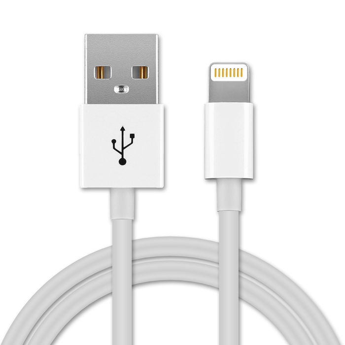 USB Data Cable for Apple iPod Touch 7 / nano 7 Gen. - A1446 / Touch 5 Gen. - A1421 / A1509 (Lightning Dock) Charger 1m Fast Transfer Charging Cable Lightning 8 Pin - White