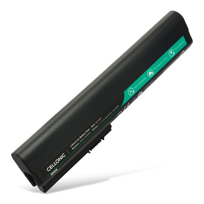 Batteri til HP EliteBook 2560p, 2570p, SX06, SX06XL, SX09, SX03 Bærbar computer - 4400mAh 11.1V 