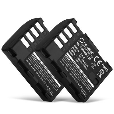 2x Batteri til Panasonic Lumix DC-GH5, Lumix DMC-GH4, Lumix DMC-GH3, Lumix DMC-GH4R, DMW-BLF19 DMW-BLF19 DMW-BLF19E DMW-BLF19PP (1600mAh, 7.4V) fra CELLONIC