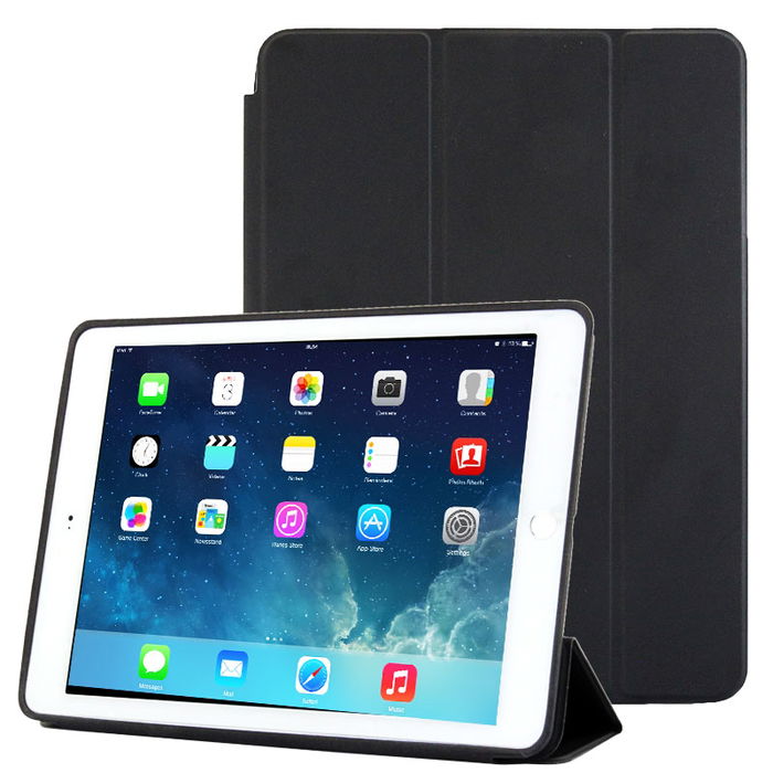 Smart Case til iPad Air 2 (Wake / Sleep) - Plast, sort taske lomme sag