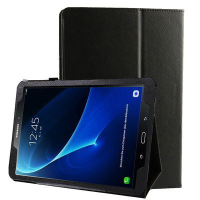 Smart Case til Samsung Galaxy Tab A 10.1 / A6 (SM-T580 / SM-T585) - Kunstlæder, Sort taske lomme sag