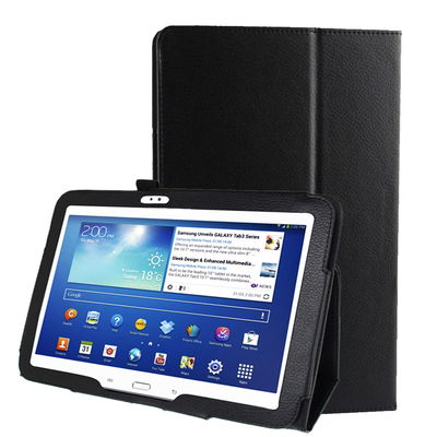 Smart Case til Samsung Galaxy Tab 3 10.1 (P5200 / P5210 / P5220) - Kunstlæder, sort taske lomme sag