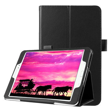Smart Case til Samsung Galaxy Tab S2 8.0 (SM-T710 / SM-T713 / SM-T715 / SM-T719) - Kunstlæder, sort taske lomme sag
