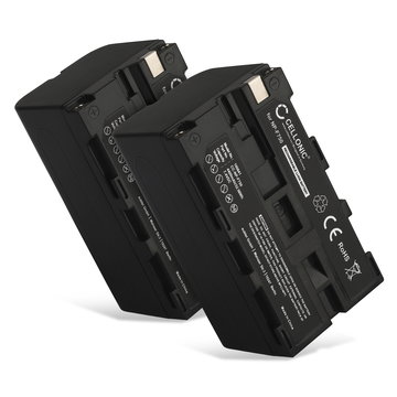 2x Kamera Batteri til Sony HXR-MC2500 HXR-NX100 -NX5 HDR-FX1 -FX7 -FX1000 DSR-PD150 -PD170 NEX-FS700r HVR-Z1 DCR-VX2000 - NP-F750 NP-F570 NP-F960 NP-F970 NP-F330 4400mAh Udskiftsningsbatteri til kamera