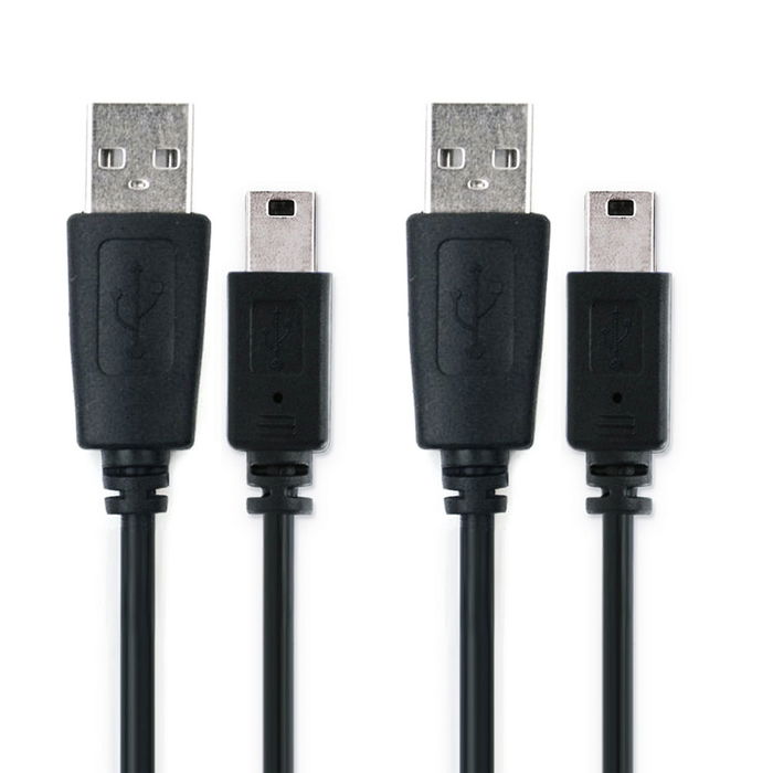 2x Canon EOS 2000D Opladningskabel Mini USB Datakabel 1m Ladekabel fra CELLONIC