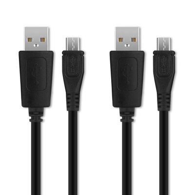 2x Kamera USB-kabel til Sony Alpha 6000 6300 6500 5100 5000 A7s II Alpha 7r ii Alpha 7 ii DSC-RX100 DSC-HX400V 1m Hurtig opladning af datakabel til kamera 1A Opladerledning PVC - Sort