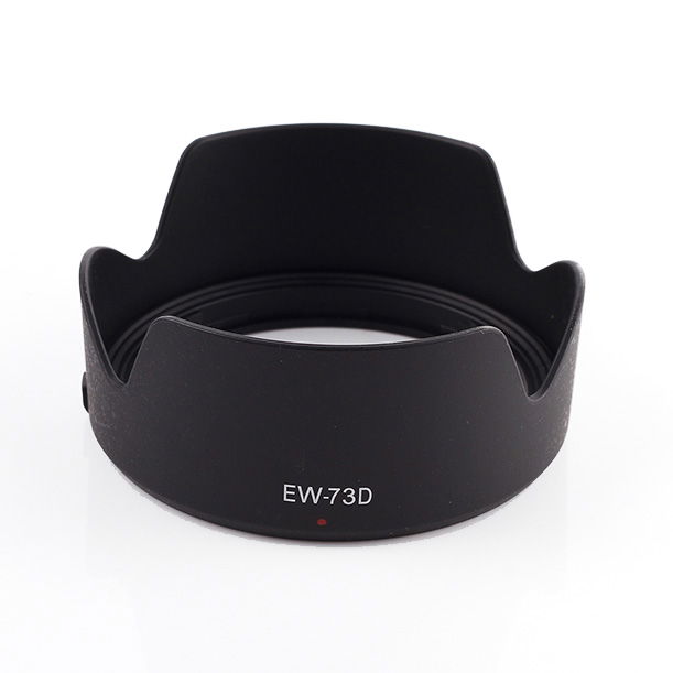 EW-73D Kamera Modlysblænde til Canon EF-S 18-135mm f/3.5-5.6 IS USM, Canon RF 24-105mm F4-7.1 IS STM – Plast bajonet blomst / kronblad Modlysblænde fra CELLONIC