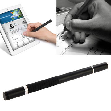 subtel Stylus Pen for Touch Screens - 2-i-1 Screen Pencil for Tablet, Telefon, Android Touchscreen med kapacitive spidser / Nibs for iPad, iPhone, Samsung, Kindle Fire - Sølv
