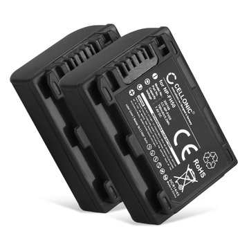2x Kamera Batteri til Sony A230 A290 A330 A380 A390 DSC-HX1 HX200V HX100V CX7 HDR-SR11 -SR12 DCR-SR45 -SR42 DCR-SX30 HDR-XR500 DCR-DVD610 - NP-FH50 NP-FH60 -FH40 700mAh Udskiftsningsbatteri til kamera