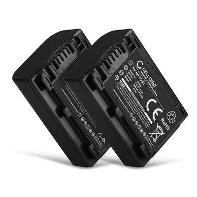 2x Kamera Batteri til Sony FDR-AX53 AX100 AX700 FDR-AX33 HDR-CX625 -CX900 -CX220 -CX190 NEX-VG10 -VG30 -VG900 DCR-SR68 DCR-SX45 DEV-50V HDR-PJ810 - NP-FV50 NP-FV70 NP-FV100 650mAh Udskiftsningsbatteri til kamera