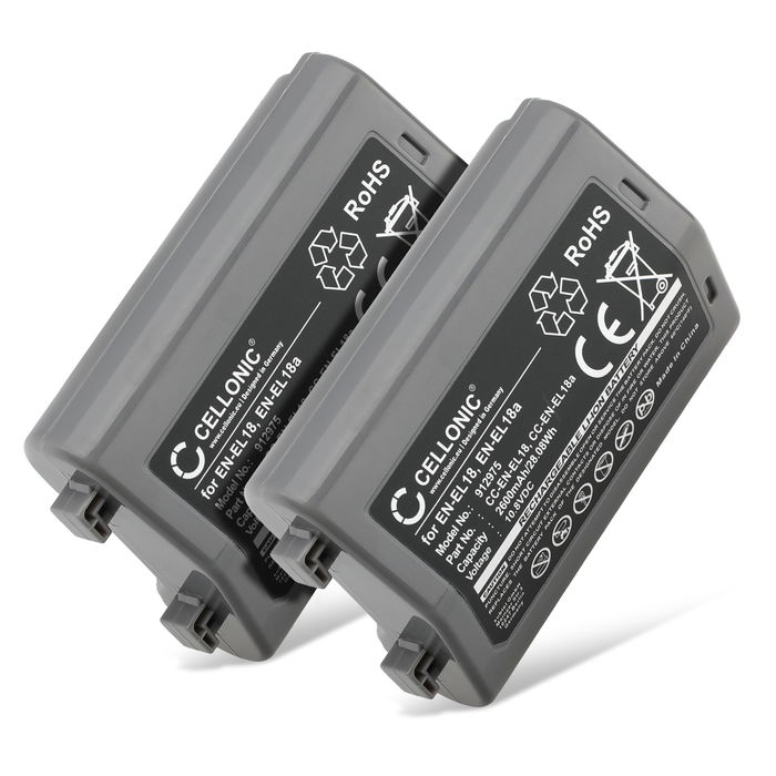 2x EN-EL18 EN-EL18a ENEL18a Battery for Nikon D5 D4 D4s D6 MB-D17 2600mAh Camera Battery Replacement