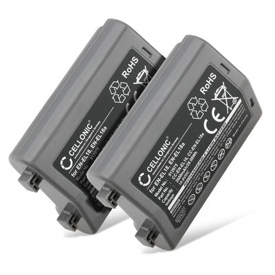 2x Kamera Batteri til Nikon D5 D4 D4s D6 MB-D17 - EN-EL18 EN-EL18a ENEL18a 2600mAh Udskiftsningsbatteri til kamera