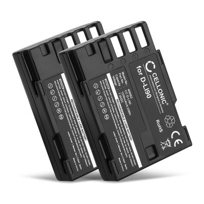 2x Kamera Batteri til Pentax 645D 645Z K-01 K-1 II K-3 II K-5 K-5 II K-5 IIs K-7 - D-LI90 1250mAh D-Li90 Udskiftsningsbatteri til kamera