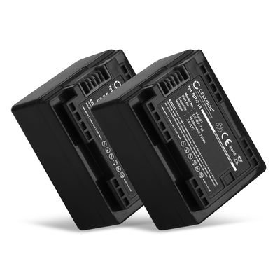 2x Kamera Batteri til Canon LEGRIA HF R806 R86 HF R706 HF R606 HF R506 HF R406 HF R306 R36 VIXIA HF R500 HF R52 R50 HF R400 R40 HF R300 HF M500 - BP-718 BP-727 1600mAh Udskiftsningsbatteri til kamera