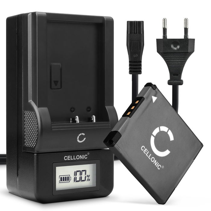 Canon IXUS 265 HS batteri 600mAh 3.6V - 3.7V + Oplader fra CELLONIC