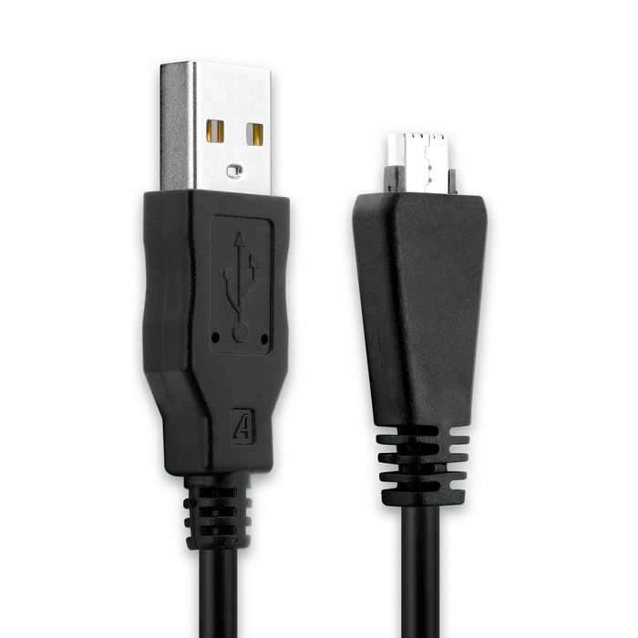 Kamera USB-kabel til Sony DSC-HX9V HX100V -HX7V DSC-W350 -W570 DSC-H70 W350 W380 W560 W570 W580 W750 DSC-WX7 -WX9 DSC-TX10 TX100 TX20 -TX5 -TX55 DSC-T99 1m Hurtig opladning af datakabel til kamera Opladerledning PVC - Sort