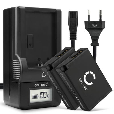 2x Kamera batteri til Canon EOS 750D EOS 760D EOS 770D EOS 800D EOS Kiss X8i EOS M3 EOS M5 EOS M6 EOS Rebel T6i - Udskift LP-E17 batteri + Oplader ekstra batteri