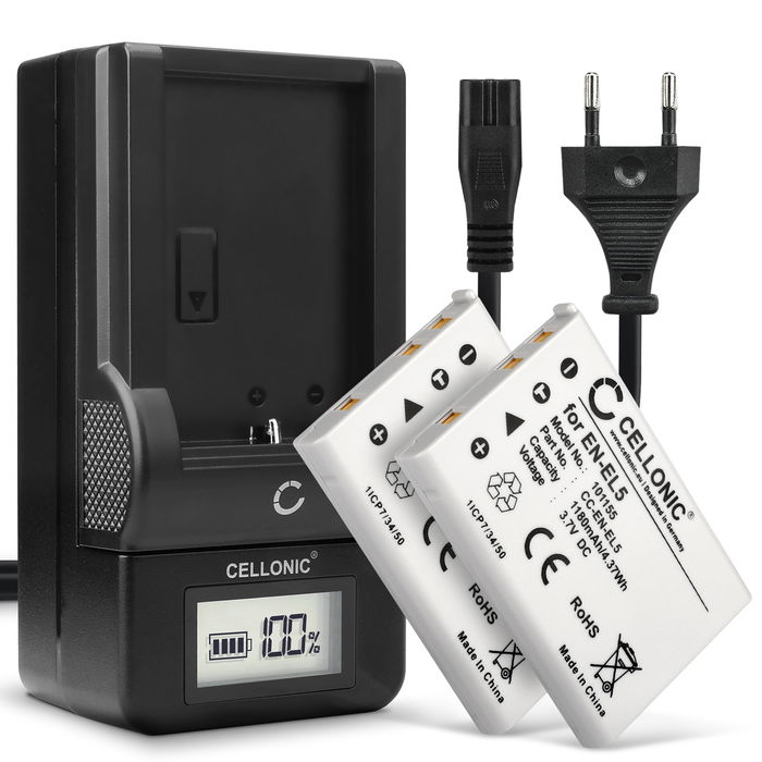 2x Oplader Nikon Coolpix P520