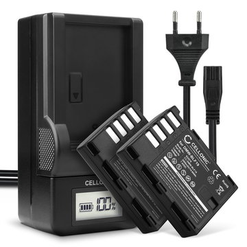 2x Kamera batteri til Panasonic GH5 Lumix DC-GH5s DMC-GH4 GH4 GH4r GH4h GH3 GH3h GH3a G9 DC-G9 - Udskift DMW-BLF19 DMW-BLF19e DMW-BLF19pp batteri + Oplader DMW-BTC10 ekstra batteri